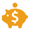 Icon illustration of a piggy bank